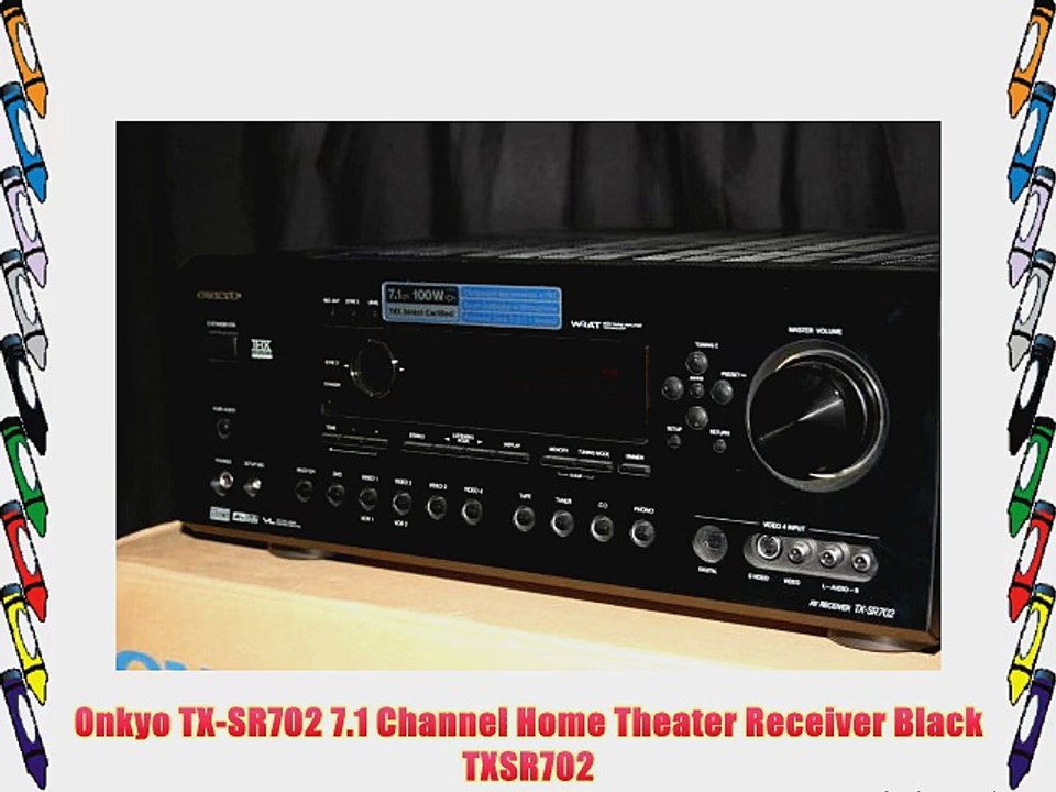 Onkyo TX-SR702 7.1 Channel Home Theater Receiver Black TXSR702
