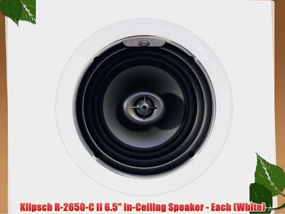 Klipsch R-2650-C II 6.5 In-Ceiling Speaker - Each (White)