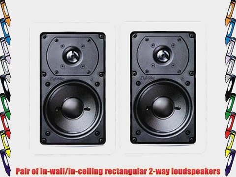 Definitive Technology UIW55 Rectangular In-Wall Speakers (Pair White)