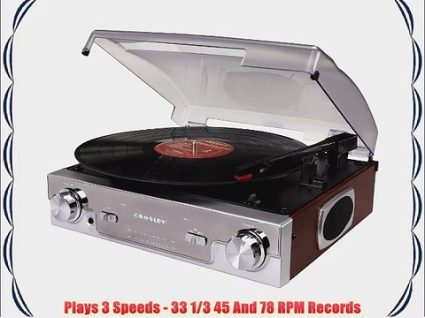 Crosley CR6005A-MA Tech Turntable with AM/FM Radio and Portable Audio Ready (Mahogany)
