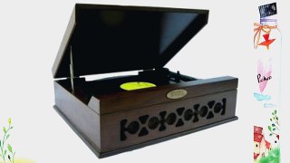 Pyle Vintage Style Phonograph/Turntable With USB-To-PC Connection (Dark Maple)