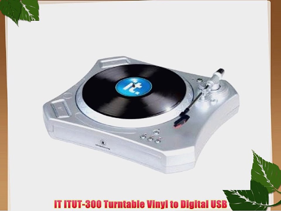 IT ITUT-300 Turntable Vinyl to Digital USB