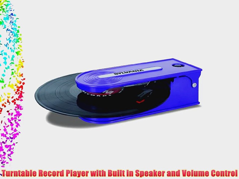 Sylvania Turntable Record Player with USB Encoding Purple