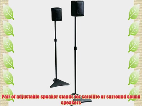 Atlantic Satellite 77305018 2 Speaker Stands (Black)