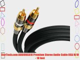 StarTech.com AUDIORCA10 Premium Stereo Audio Cable RCA M/M - 10 feet