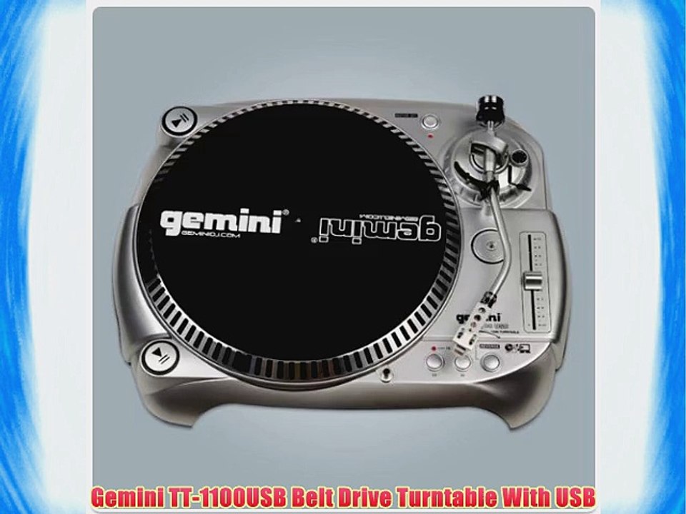 Gemini TT-1100USB Belt Drive Turntable With USB