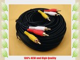 ANiceS 75FT 3 RCA Male to 3 RCA Male Composite Stereo Audio Video Gold Cable