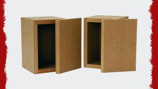 Knock-Down MDF 0.04 ft? Micro Bookshelf Speaker Cabinet Pair