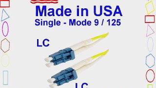 Made in USA 25 M LC-LC Duplex Singlemode 9 / 125 Fiber Optic Patch Cable (PVC Type)