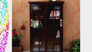 Sliding Cross Door Media Cabinet ESPRESSO