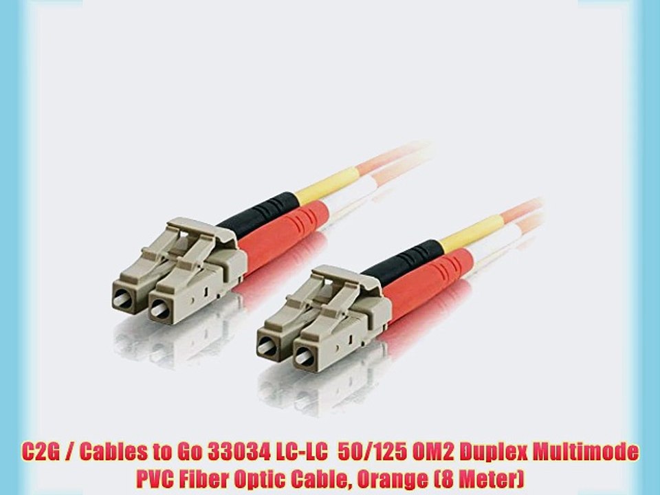 C2G / Cables to Go 33034 LC-LC  50/125 OM2 Duplex Multimode PVC Fiber Optic Cable Orange (8