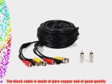 Masione 4 PACK 50ft security camera video audio power cable wire cord for cctv dvr surveillance