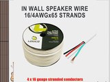 Logico In Wall CL2 Speaker Wire 16 Gauge 4 Conductor 65 Strands 250ft