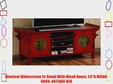 Wuchow Widescreen Tv Stand With Wood Doors 24H WOOD-DOOR ANTIQUE RED