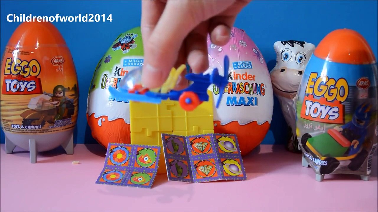 Eggo Kinder Joy Surprise Eggs Unboxing apertura Sorpresa Uova - video ...