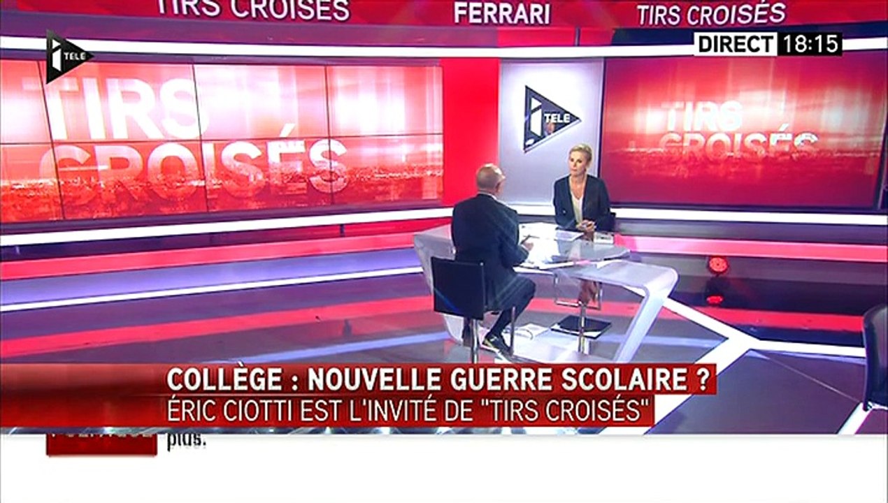 Eric Ciotti était l'invité de Tirs Croisés sur iTélé