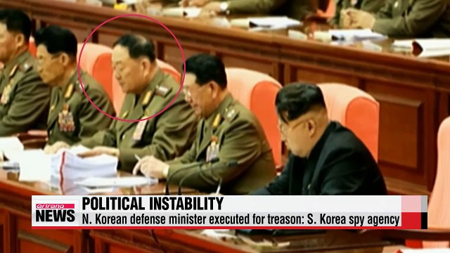 N. Korean defense minister executed for treason: S. Korea spy agency
