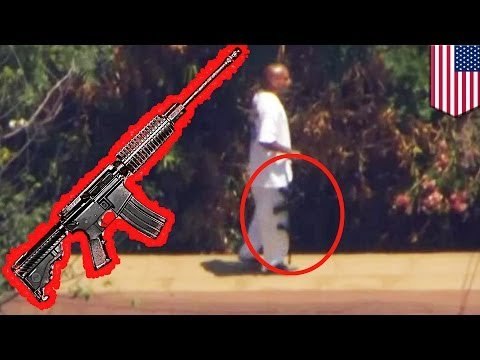 Szaleniec w karabinem szturmowym ucieka policji