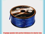 Aurum Cables 16 Gauge Transparent PVC Speaker Wire w/ ft markings every 5 ft - 150 feet