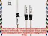 GearIt (10-Pack) 3.5mm Splitter Audio Cable (6 inch / 0.15 Meters) - 3.5mm Male to 2 Female