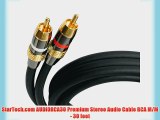 StarTech.com AUDIORCA30 Premium Stereo Audio Cable RCA M/M - 30 feet