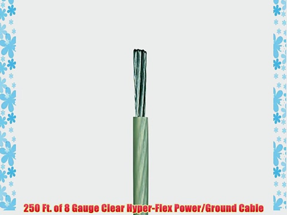 Stinger SHW18C 250 Ft. of 8 Gauge Clear Hyper-Flex Power/Ground Cable Clear