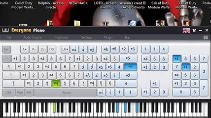تحويل لوحة المفاتيح الحاسوب الى الة البيانو و تعلم العازف عليها مقطع موسيقي اهداء للجميع المتابعين