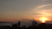 Phenomenal sunrise, Sun Pillar and dancing fog HD time-lapse
