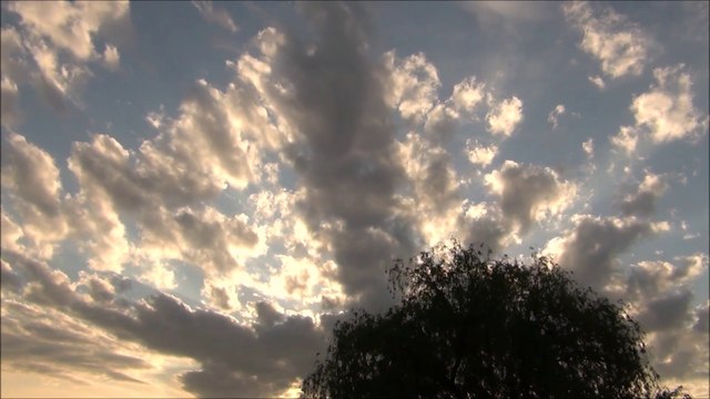 Stunning sunset and flaming clouds Full HD time-lapse