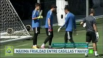Sale ambiance entre Iker Casillas et Keylor Navas à l'entraînement du Real Madrid