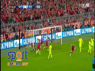 (اهداف الشوط الاول ( البايرن 1-2 البارسا