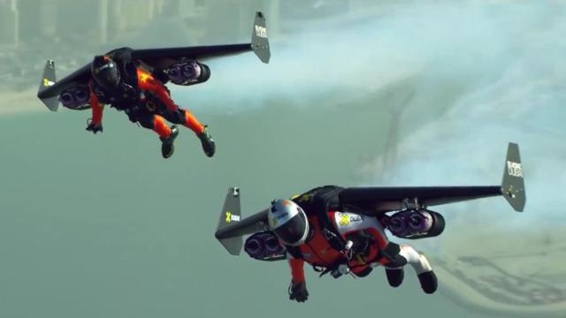 Watch two guys with jetpacks fly over Dubai