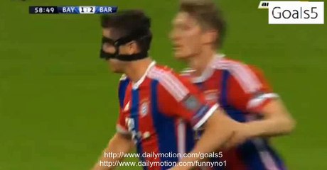 Robert Lewandowski Goal Bayern 2 - 2 Barcelona Champions League 12-5-2015