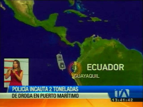 Descubren dos toneladas de cocaína en el puerto marítimo de Guayaquil