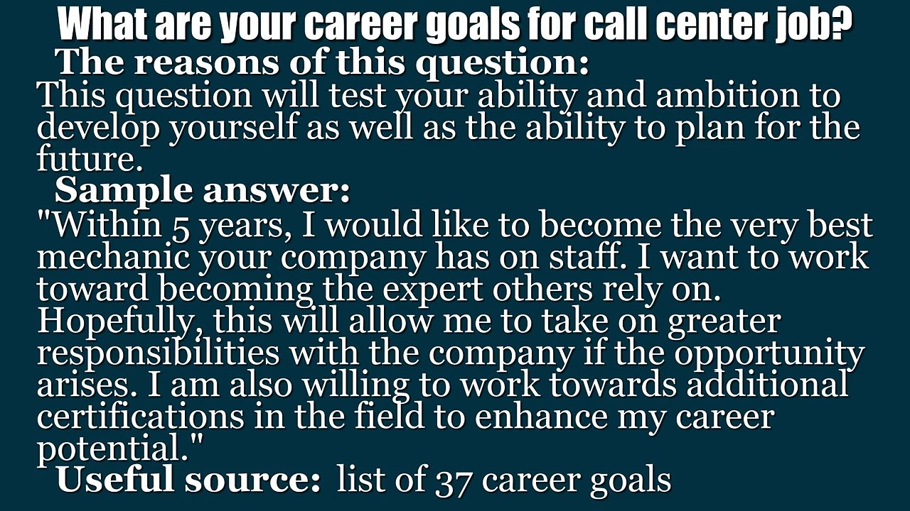 Top 16 call center interview questions and answers