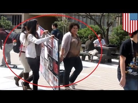UC Santa Barbara Professor Mireille Miller-Young assaults anti-abortion protester, destroys sign