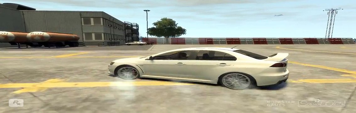 GTA 4 IV PC 4X4 MITSUBISHI LANCER EVOLUTION X EVO 10 NEW HANDLING LINE 4 360's (HD 720p)