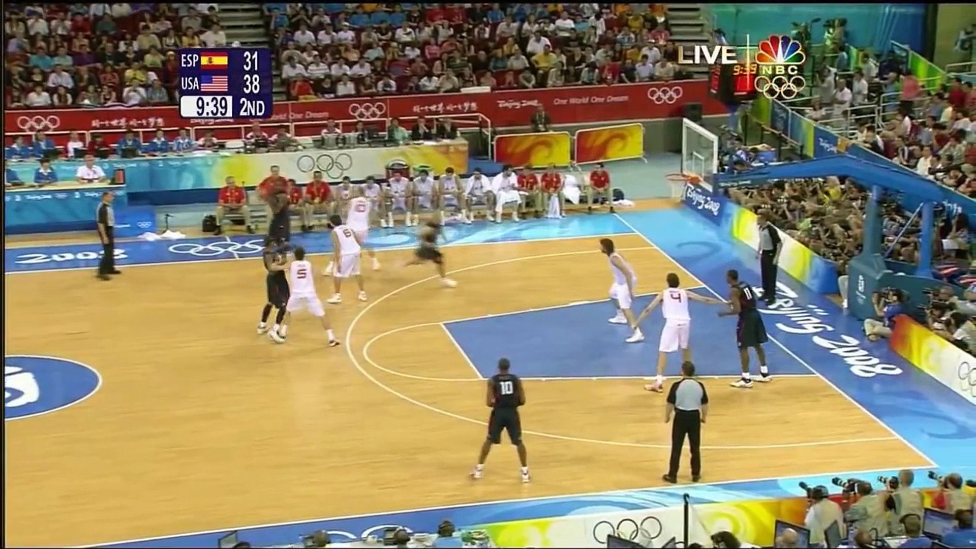 Usa Vs Spain Beijing 08 Gold Medal Game 1st Half Video Dailymotion
