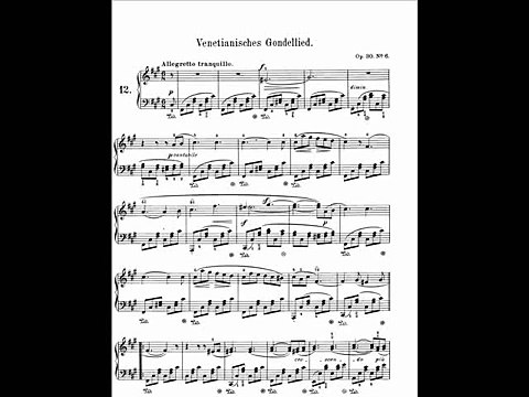 Barenboim plays Mendelssohn Songs Without Words Op.30 no.6 in F sharp Minor - Venetian Gondellied