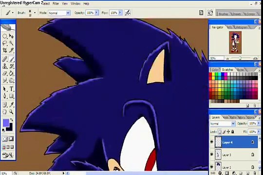 speed painting sonic the werehog in photoshop