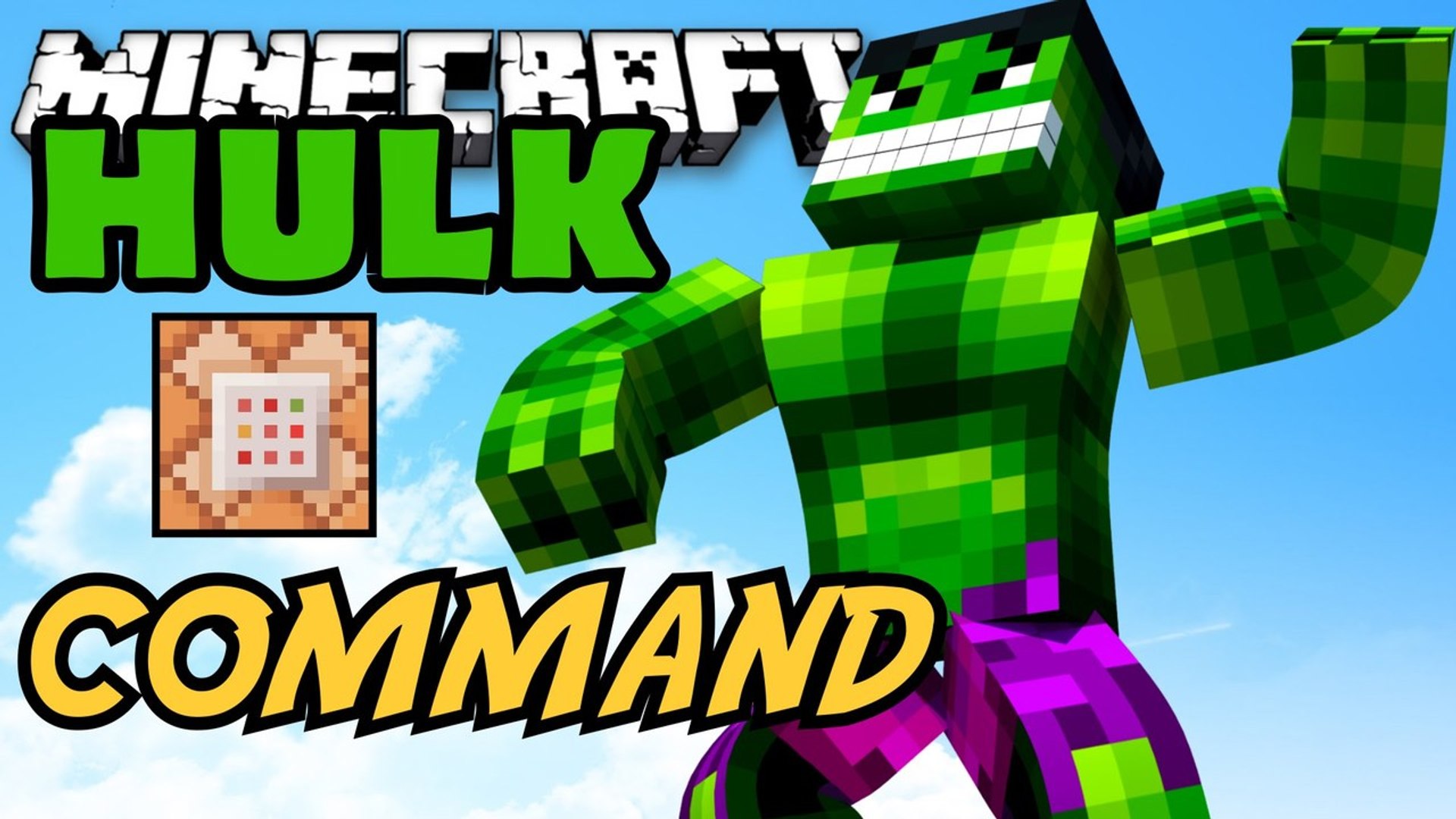 Become Minecraft Hulk One Command Block Game Play Niknikamtv