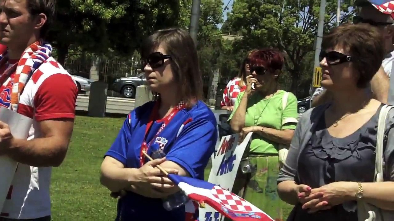 Croatians protest ICTY sentence of Gotovina and Markac in Los Angeles