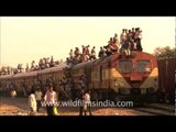 Indian train in all its (crowded!) glory!