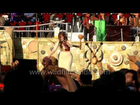 Song presentation by Mizo singer Sangtei at Chapchar Kut 2014