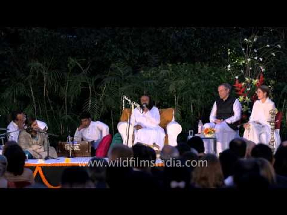 Satsang by Sri Sri Ravi Shankar Ji at German Embassy, Delhi