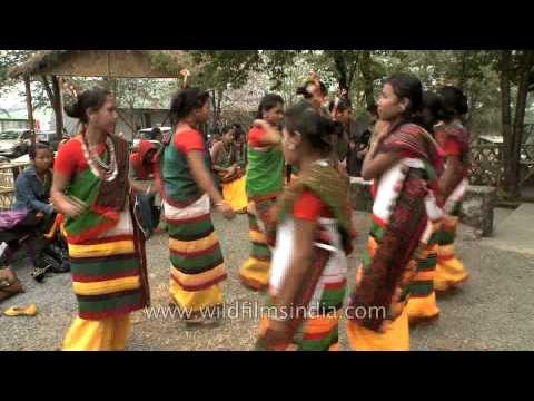 Dimasa-Kachari women dancers performing