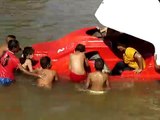 Thai Kids Playing in River, Boat Sinking!