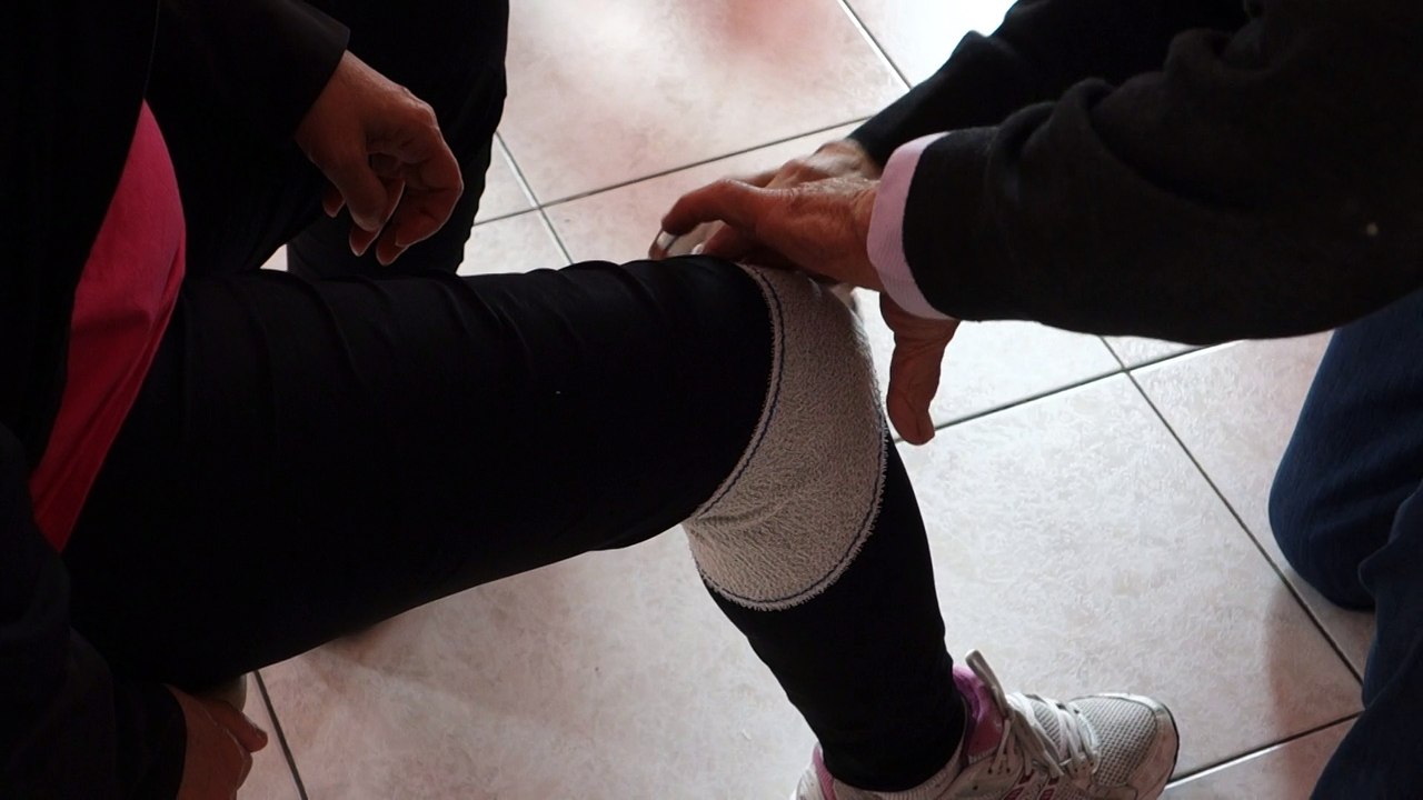 Bandage du genou (tortue)