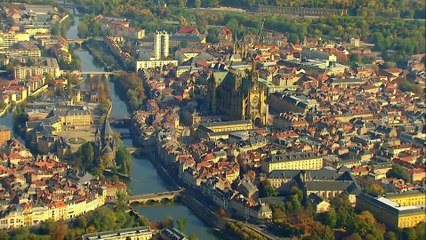 Metz et Moselle vu du ciel