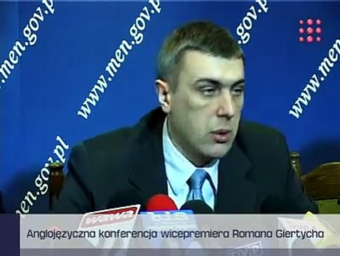 Giertych wykłada po angielsku